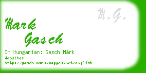 mark gasch business card