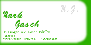 mark gasch business card